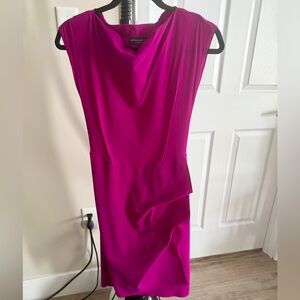 Chiara Boni Petite Magenta Midi Body Hugging Dress